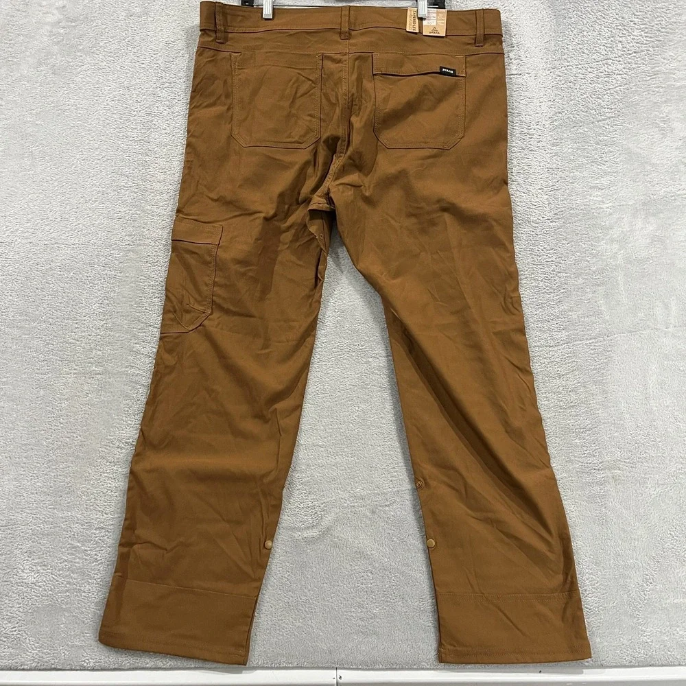 PrAna Zion Slim Pant II Pants Men 40x30 Sepia Brown Hiking Outdoors Stretch NEW - Picture 2 of 10